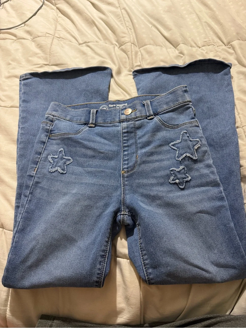 wonder nation Blue Star Appliqué Flare Jeggings